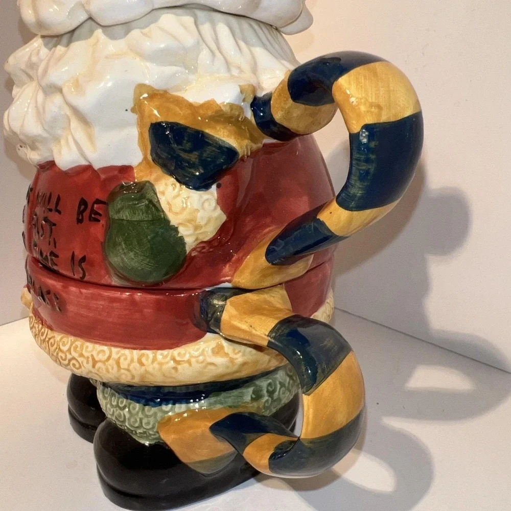 Santa Claus‎ Tea For One Set Ceramic Teapot and Mug Christmas Holiday Decor